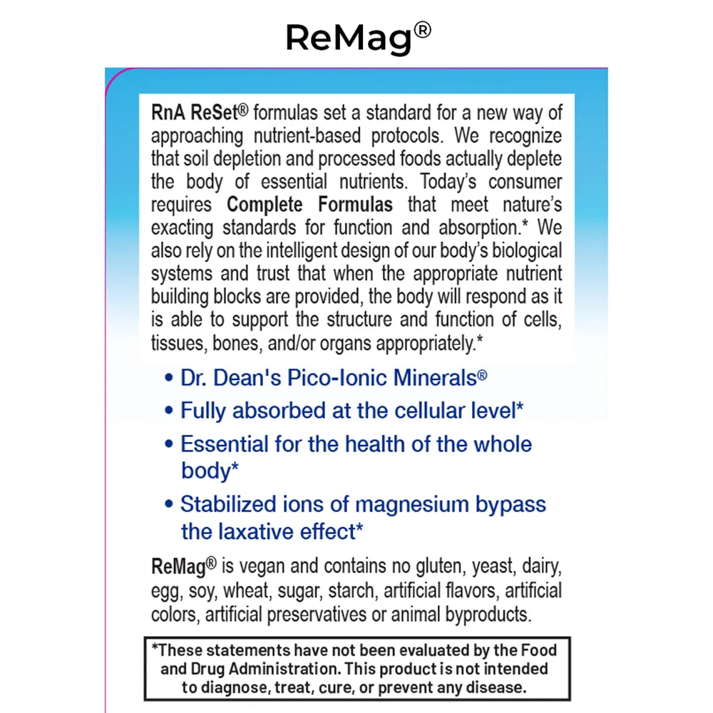 ReMag® | Picometer Magnesium for Cellular Energy